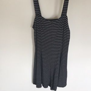 Black striped romper.